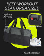 BAGSMART Gym Bags for Men Women, Foldable Travel Duffle Bag, Lightweight Weekender Duffel Bag With Shoe Compartment, Water Resistant Workout Duffle Sports Bag for Travel Yoga, Dark Pink