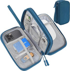 CAOODKDK Electronic Organizer Travel Cable Accessories Bag, Waterproof Electronic Organizer Case, Accessories Organizer Bag for Power Bank, Charging Cords, Chargers, USB Cable, Earphones (Dark Green)