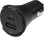Scosche CPDCA38 38W USB-C Cigarette Lighter Adapter, Dual Car Charger with USB-A and USBC Fast Charging Port Compatible with iPhone 16/15/14/13/12, Samsung Galaxy S25/S24/S23 & Type-C Android Devices