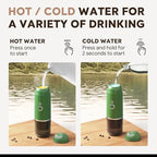 i Cafilas Fast self-heating Portable Electric Espresso Coffee Maker, 2 IN 1 Extraction Espresso Machine, Support Ground Coffee and NS capsule, for Travel,Car,camping,Climbing（Green） Rich Crema