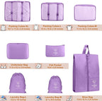 Packing Cubes for Travel - 8 Set Luggage Organizer Bags for Family, Mesh Breathable Packing Cubes for Suitcases Durable Travel Essentials Bags Set
