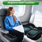 A-Pce Foldable Travel Seat Cushion-with Built-in Handles，Memory Foam Cushions for Relief of Lower Back, Sciatic, Butt and Tailbone Pain-for Home & Office Use, Perfect for Travel or Driving-Black