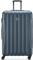 DELSEY PARIS Helium Aero Hardside Expandable Luggage with Spinner Wheels, Orion Blue, Checked-Large 28 Inch