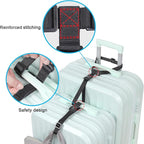 Vigorport Luggage Straps, Metal Luggage Connector Straps for Suitcases Add A Bag and Connect Your 2 Suitcases Together Adjustable Attachment Accessories Belts (0.75" Width Small Size)