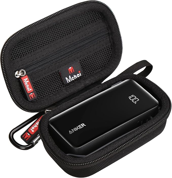 Mchoi Hard Protective Case Suitable for Anker 3-in-1 Power Bank USB C Charger Block,10000mAh 10k Portable Charger, Shockproof Power Bank Storage Case, Case Only