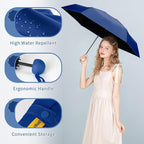 Yoobure Travel Umbrella Portable Compact Umbrellas, Pocket Mini for Purse, Umbrellas for UV Sun & Rain Small for Backpack, Umbrella with Case Folding for Kids Women