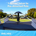 Golabs Pop Up Camping Tent for 2/3/4 Person, 1-Min Setup by Pre-Attached Pole, 4 Side Mesh& Door for View/Airflow, CT2 Instant Canopy Tent with PU1500mm Waterproof, for Outdoor/Camping/Music Festivals