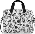 Laptop Bag 15.6 inch, Waterproof Laptop Case with Strap, Protective Laptop Carrying Case for Women&Men, Goth Bat Foral