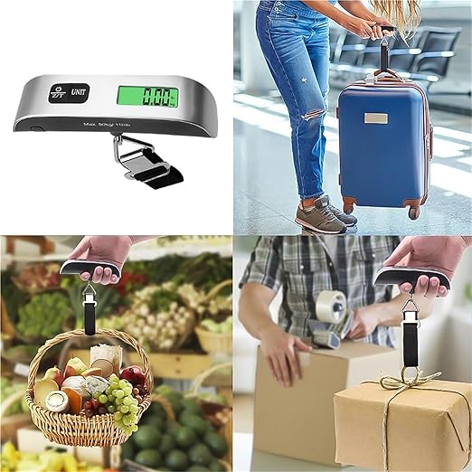 Luggage Weight Scale, LCD Digital Scale 50Kgx10G Electronic Luggage Hanging Weight Scale Portabal Handheld Travel Suitcase Baggage Weight Scale,for Travel