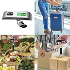 Luggage Weight Scale, LCD Digital Scale 50Kgx10G Electronic Luggage Hanging Weight Scale Portabal Handheld Travel Suitcase Baggage Weight Scale,for Travel