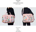 ESVAN Travel Tote Duffel Gym Bag,Weekender Overnight Carry-on Tote Crossbody Bag with Wet Pocket and Trolley Sleeve Upgraded