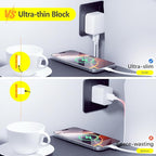 BUDI Flat USB C Wall Charger, 65W 2-Port Slim USB Wall Charger, Fast Charging Block with 45W Type-C Power Delivery and 20W Type-A for Computer/iPhone 17/16/15/14/13/12/11/Pro Max/XS/XR/8/7,Tablets