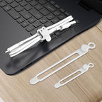 Silicone Cable Ties Cord Organizer for Cable Management, 16PCS 4.2" and 7.1" Reusable Cable Organizer Electronic Accessories for Home, Office, Kitchen, School, Travel (White)