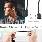 Mooyavia 1 Pack Ultra Strong Magnetic Anti-Lost Straps for AirPods, Soft Silicone Sports Lanyard - Compatible with AirPods Pro 1st/2nd & AirPods 3rd - Black