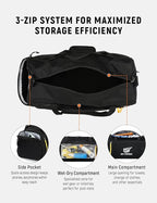 SKYSPER 30L Gym Duffel - Sports Bag Small with Wet Pocket for Sport, Travel, Fitness & Workout Men Women(Black)
