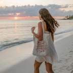 Aesthetic Canvas Tote Bag, Cute Reusable Bags for Women with Inner Pocket