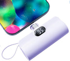 Mini power bank 5500mAh Portable Power Bank,Dual USB-C ports Cell Phone Power Charger, LCD LED Display Battery Compatible with iPhone17/16/15 plus/15 pro/15 pro Max/Android phone/Samsung/Moto/LG etc