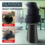 NUMANU 2026 Upgraded XXL Collapsible Stool & 3IN1 Cushioned Carry Bag, 2.7"-19.7" Height Adjustable, Max 1,000lbs Portable Retractable Telescoping Seat, Foldable Camping Stool for Adults (XXL Round)