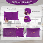 Travel Blanket & Pillow Set, 300 GSM Soft Fleece, 60x43 Inches, 3-in-1 Airplane Blanket, Travel Pillow and Blanket Set, Travel Blanket Airplane Compact with Bag, Travel Essentials, Violet
