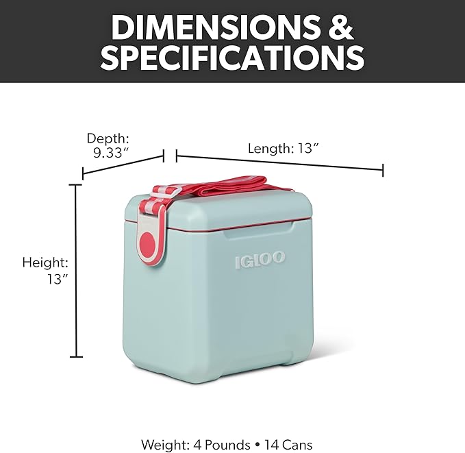 Igloo Tag Along Too Coolers | Insulated Hard Shell Picnic Style Cooler | Rolling Ice Chest