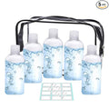 GIMS 5-Pack 3.4 oz TSA-Approved Travel Bottles with Flip Cap, Leak-Proof Containers and Clear Toiletry Bag