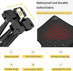iayokocc Portable Folding Camping Stool, Outdoor Camping Lightweight Small Chair for Gardening Fishing BBQ Hiking and Beach, Stool Seat with Carry Bag(Black)