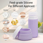 2 oz Travel Bottle Silicone Small Liquid Travel Containers 2 Pack Leak Proof TSA Approved Bottles On The Go Size Traveling Kit for Toiletries Shampoo Body Wash Skincare Lotion Women - Leather Purple