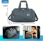 Gym Bag for Men & Women - 30L Duffel Bag with Shoe Compartment, Weekender Water Resistant Duffle Bag for Travel, Sports, Fitness & Workouts, DarkGray