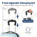 Goplus 2PC Kids Luggage, 12" & 16" Kids Carry On Luggage Set with 4 Spinner Wheels, Lightweight Rolling Spinner Suitcase for Children Toddlers Boys and Girls Travel