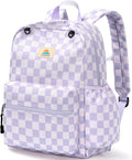 STEAMEDBUN Corduroy Kids Backpack for Girls and Boys 5-8: Girls Backpack for Elementary Kindergarten - 15 inch Cute Backpacks for Kids - Checkerboard