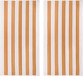 COTTON CRAFT Oversized XL Beach Towel - 2 Pack 39 x 68 inches Big & Huge Beach Blanket Towel - 100% Cotton Velour Thick Plush 450 GSM Super Soft Luxury - Pool Picnic Bath Towel - Cabana Stripe Linen