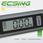 ECSiNG Portable Luggage Scale Battery Free - Digital & Backlit LCD Display, Luggage Weight Scale, 110 lbs/50 kg, For Travel, Airplane, Shipping, Shopping, Outdoor