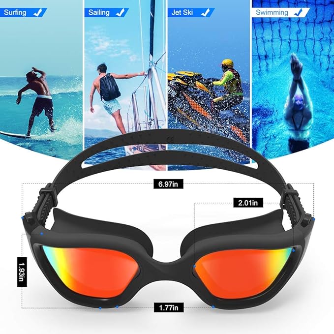 ZIONOR Swim Goggles, Upgraded G1 Polarized Swimming Goggles Anti-Fog for Adult Men Women