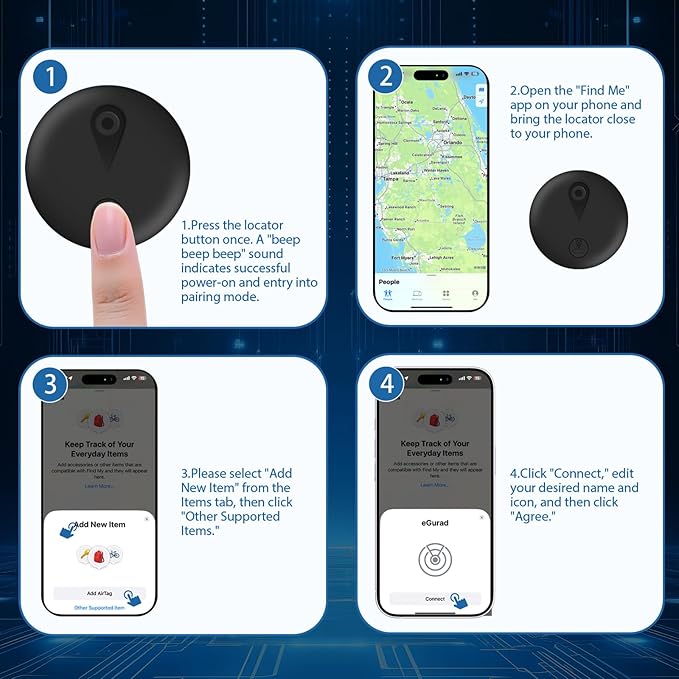 GPS Tracker for Vehicles, No Subscription or SIM Required, Hidden Vehicle Locator, Magnetic Waterproof, Accurate Tracking, 365-Day Battery Life, iOS Only (Black)