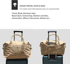 ESVAN Travel Tote Duffel Gym Bag,Weekender Overnight Carry-on Tote Crossbody Bag with Wet Pocket and Trolley Sleeve Upgraded