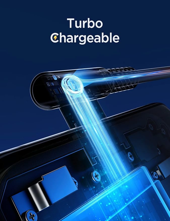 AINOPE USB C Cable 60W 2-Pack 6.6ft Nylon Braided USB C to USB C Cable Type C Charger Fast Charging Right Angle USBC Cable Charger Cord for iPhone 16 Pro Max 15 Plus Samsung S24 S23 iPad Pro Blue