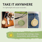 Collapsible Dog Bowls 2-Pack, Portable Travel Dog Bowl with Carabiner, Food-Grade Silicone Pet Bowl for Hiking, Walking(Macaron Yellow and Green)