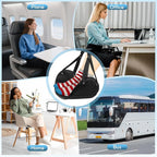 1-Pack Airplane Foot Hammock, Adjustable Plane Foot Rest for Long Flight, Plane Travel Essentials to Relax Your Feet, Foot Rest for Air Travel, Desk & Car