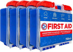 Be Smart Get Prepared 110 pc First Aid Kit (4 Pack): Clean, Treat, Protect Minor Cuts, Home, Office, Car, School, Business, Travel, Emergency, Outdoor, Camping & Sports (Packaging May Vary)
