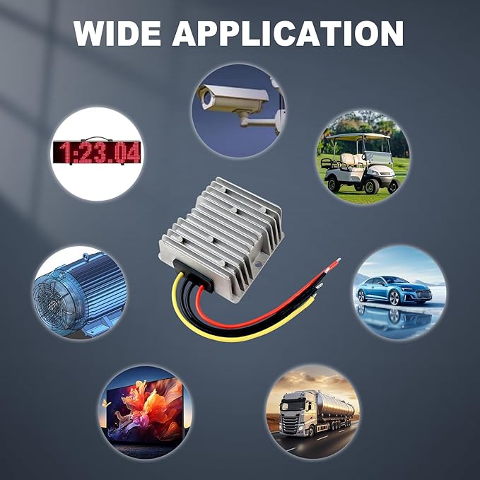 DC 8-36V to 12V Boost Buck Converter, 6A 72W Voltage Regulator DC Step Up Step Down Power Supply Module for Car Truck RV Automotive Electronics LED Driver