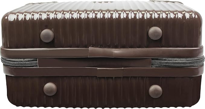 World Traveler VentureX Airline Approved 2-Piece Carry-On Luggage Set – Lightweight Hardside Polycarbonate Suitcase with Spinner Wheels - Brown