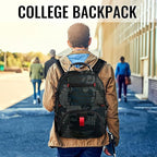 YOREPEK Large Backpack for Men, Extra Large Laptop Backpacks for Men Women, Water Resistant Travel Backpack Airline Approved Business Work Bag Fits 17 Inch Computer, Black