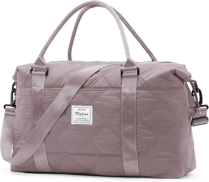 HYC00 Travel Duffel Bag,Carry-on Overnight Weekender Bags for Women,Sports Tote Gym Bag with Wet Pocket