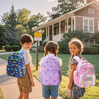 RHCPFOVR Kids Backpack for Girls - Girls Backpack 3-8 Ages Butterfly for Kids 15 Inch School Bookbag for Kindergarten Elementary School Bookbag for Girl 1st 2nd Grade