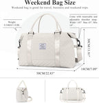 HYC00 Travel Duffel Bag,Carry-on Overnight Weekender Bags for Women,Sports Tote Gym Bag with Wet Pocket