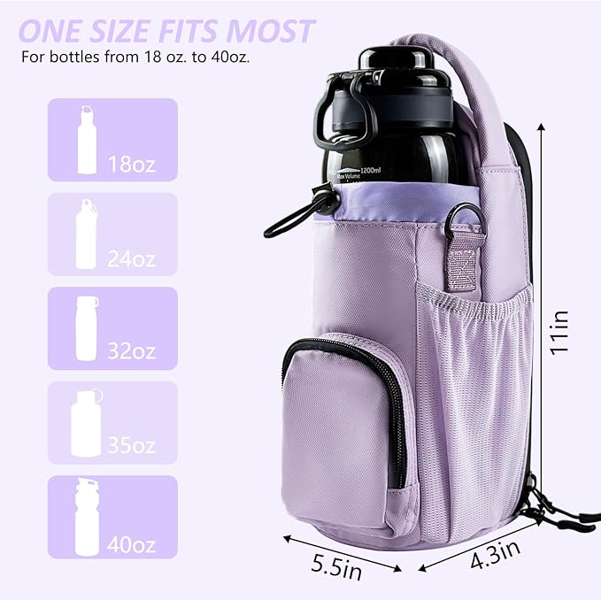 Magnetic Gym Bag for Men and Women, Magnetic Water Bottle Holder for Gym, Small Gym Bag, Gym Gifts for Women and Men (Purple, <40 OZ)