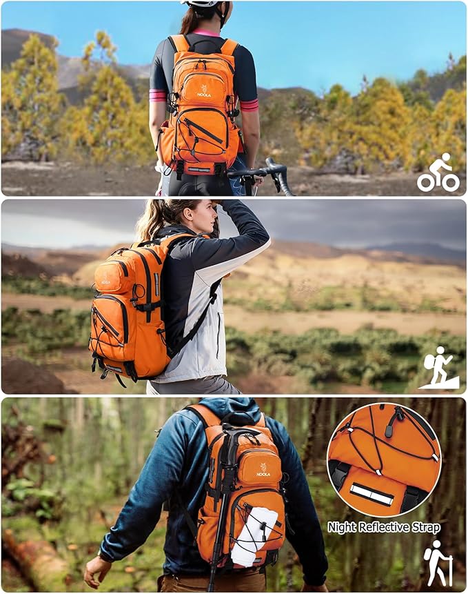 NOOLA Hydration Backpack with 3L Water Bladder, 22L / 25L Water Backpack for Hiking Cycling Biking, Lightweight Hiking Pack