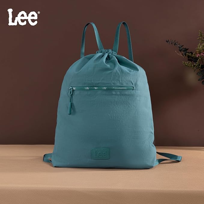 Lee Drawstring Backpack Bag Lightweight Small Gym Swim Beach Bag Water Resistant Sports Sackpack for Men Women, LEE48-002TQ