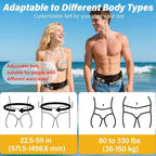 Automatic Inflatable Belt Pack Water Sports Jacket Waist Belt PFD for SUP Paddleboarding Fishing Boating Kayaking（fit 80-330 lbs） (Green camouflage)