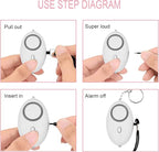 KOSIN Safe Sound Personal Alarm, 8 Pack 140DB Personal Security Alarm Keychain with LED Lights, Emergency Safety Alarm for Women, Men, Children, Elderly